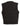 Club Vest CVM3038 Men's Black Denim Collarless Motorcycle Club Style Vest with Leather Trim Hot Leathers