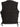 Club Vest CVM3039 Men's Black Denim Motorcycle Rider Vest with Leather Trim and Side Laces Hot Leathers