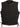 Club Vest CVM3039 Men's Black Denim Motorcycle Rider Vest with Leather Trim and Side Laces Hot Leathers