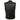 Milwaukee Leather LKM3710 Men's Black Leather Club Style Motorcycle Rider Vest w/ Zipper and Snap Button Closure Hot Leathers