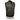 Milwaukee Leather LKM3710 Men's Black Leather Club Style Motorcycle Rider Vest w/ Zipper and Snap Button Closure Hot Leathers