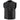 Milwaukee Leather LKM3720 Men's Black Leather Club Style Motorcycle Rider Vest with Concealed Snap Button Closure Hot Leathers