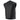 Milwaukee Leather LKM3721 Men's Black Leather Collarless Club Style Motorcycle Rider Vest w/Concealed Snap Closure Hot Leathers
