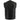 Milwaukee Leather LKM3721 Men's Black Leather Collarless Club Style Motorcycle Rider Vest w/Concealed Snap Closure Hot Leathers