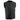 Milwaukee Leather LKM3721 Men's Black Leather Collarless Club Style Motorcycle Rider Vest w/Concealed Snap Closure Hot Leathers