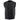 Milwaukee Leather LKM3721 Men's Black Leather Collarless Club Style Motorcycle Rider Vest w/Concealed Snap Closure Hot Leathers