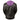 Milwaukee Leather ML2067 Women's 3/4 Black and Purple Leather Hoodie Jacket with Reflective Tribal Design Hot Leathers