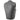 Milwaukee Leather MLM3507 Men's Old Glory Black Premium Leather Club Style Vest w/ Grey Stitching Laced Armholes Hot Leathers