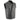 Milwaukee Leather MLM3509 Men's Black Premium Leather Vest - Old Glory Laced Armholes White Stitching Club Style Vest Hot Leathers