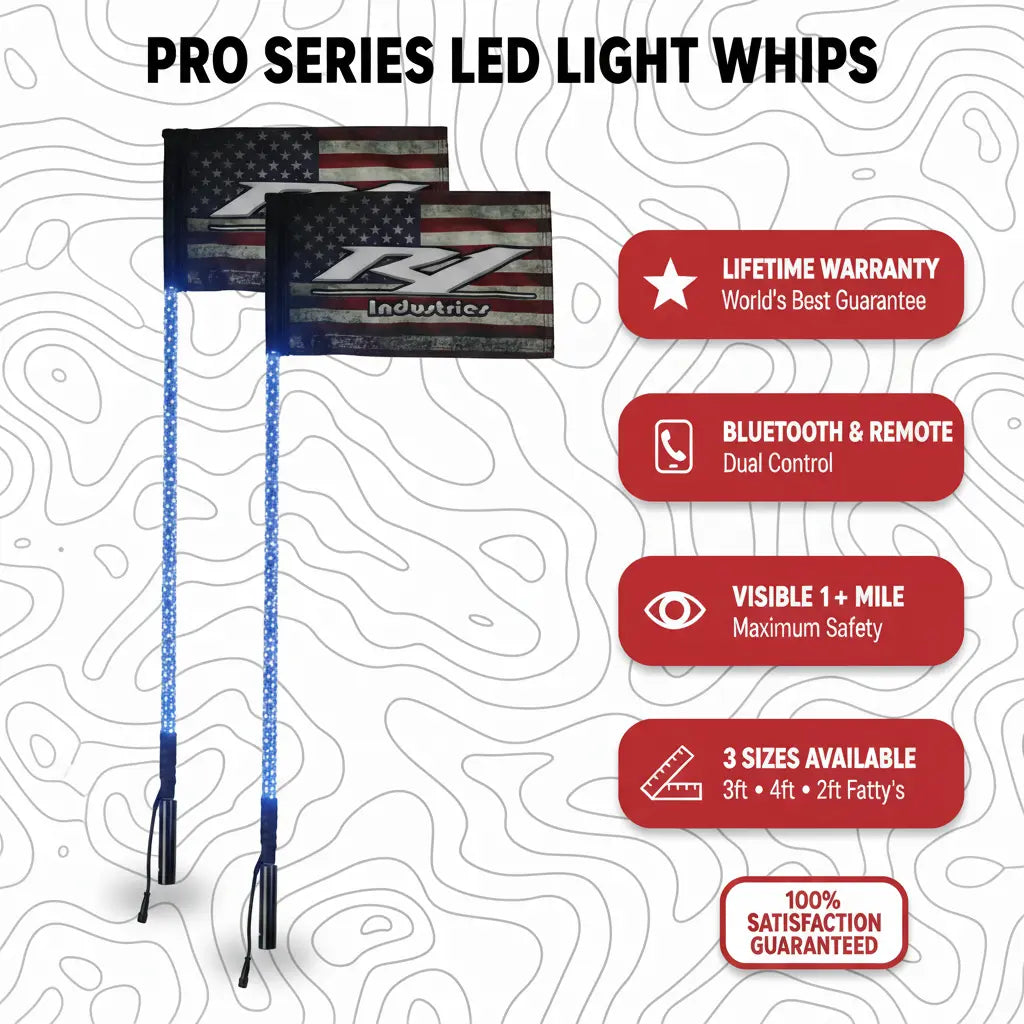 R1 Industries Pro Series LED Light Whips
