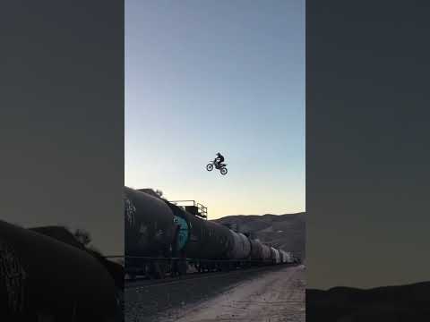 No big deal just jumping over a moving train... 🚆 LiveTheGnar