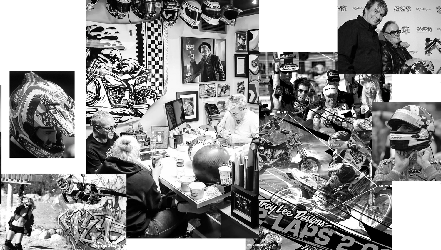 Troy Lee Designs paint heritage collage