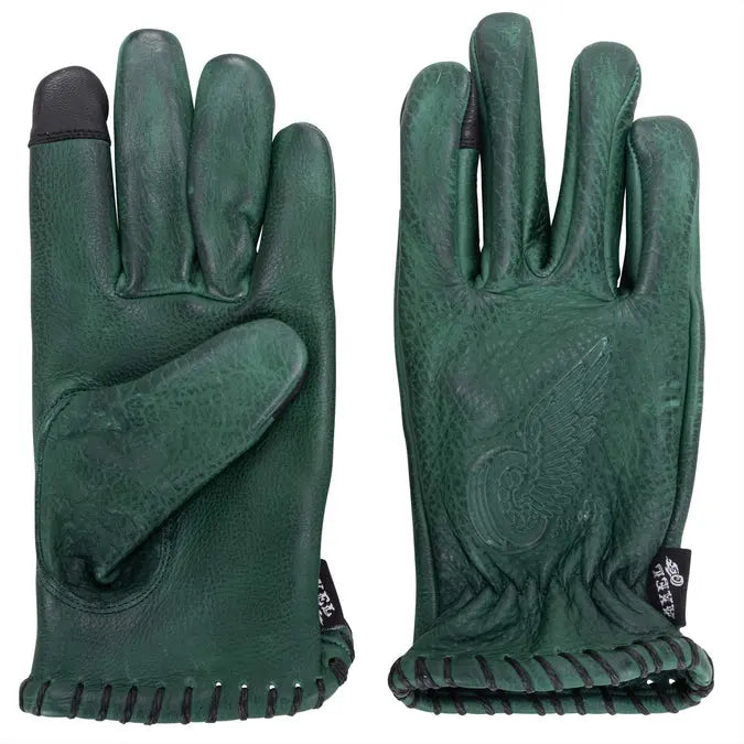 Green Cowhide Gloves AXEL CO