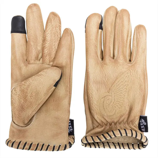 Waxed Tan Cowhide Gloves AXEL CO