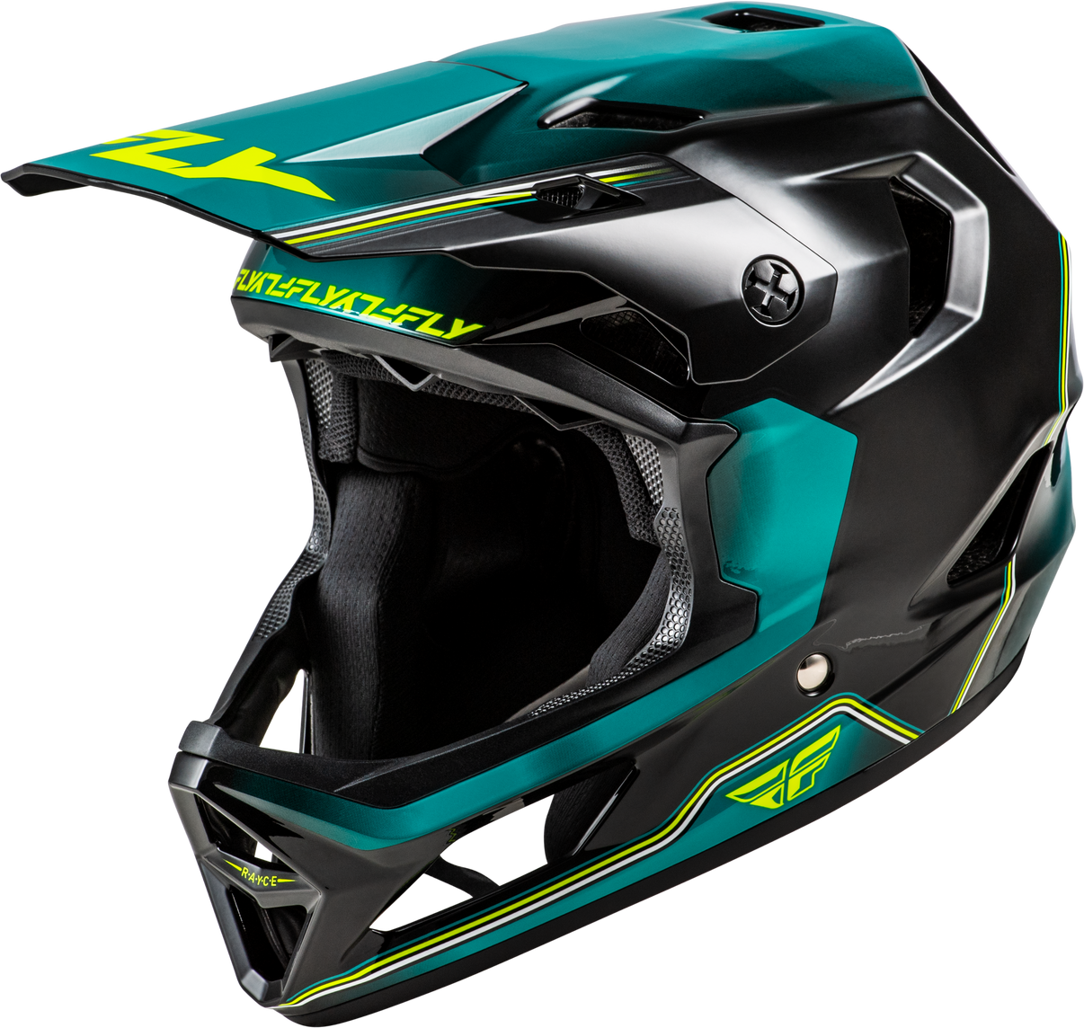 Rayce Repeat Bicycle Helmet Black/Teal/Hi Vis Xs