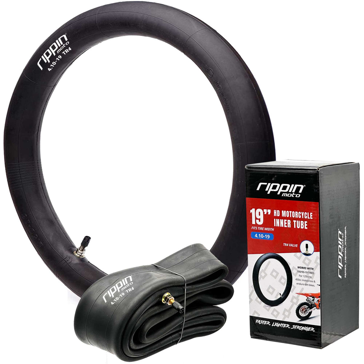 100/90-19 (4.10 x 19) Heavy Duty 19" Motorcycle Inner Tube - 3mm Thick Rippin Moto