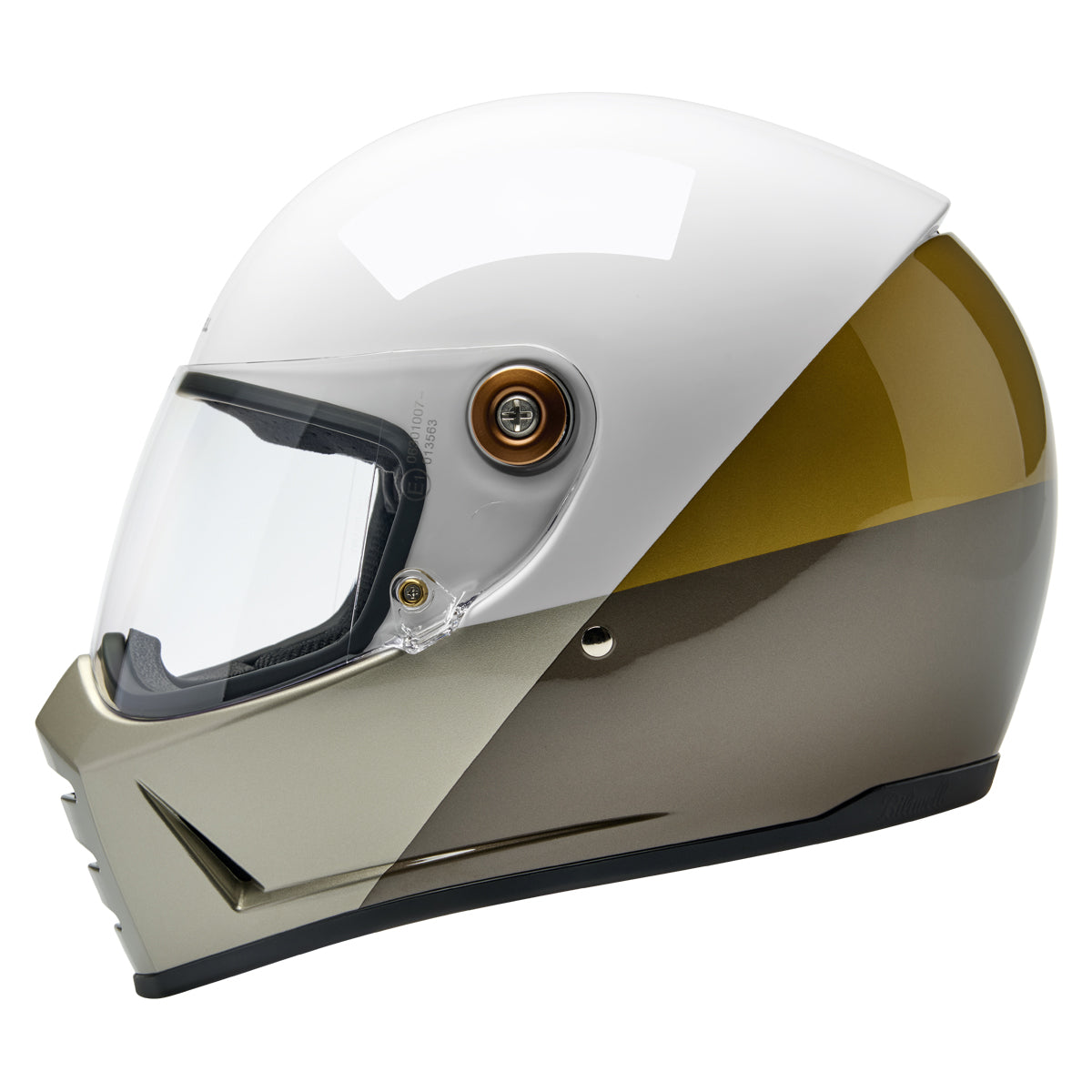 Biltwell Lane Splitter Helmet - Intersection Gold Silver Bronze – product view 1