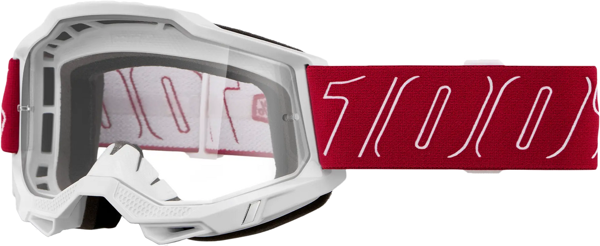 100% Accuri 2 Goggle Redline with Clear Lens 100-PERCENT