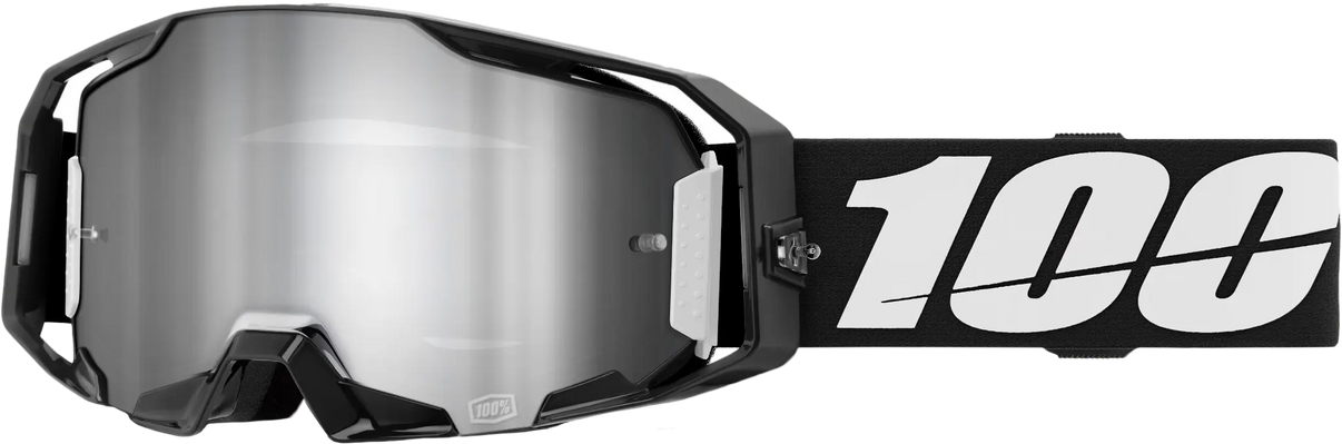 100% Armatic Goggle Black with Mirror Silver Flash Lens 100-PERCENT