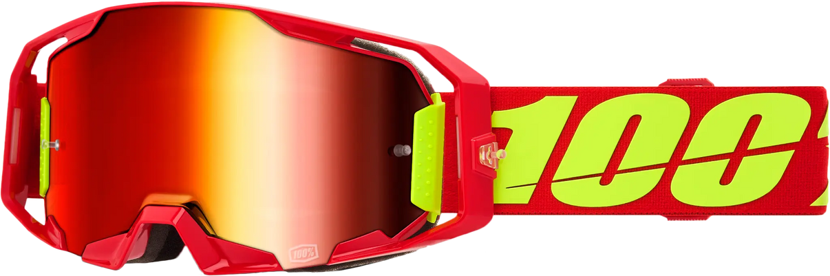 100% Armatic Goggle Red with Mirror Red Lens 100-PERCENT