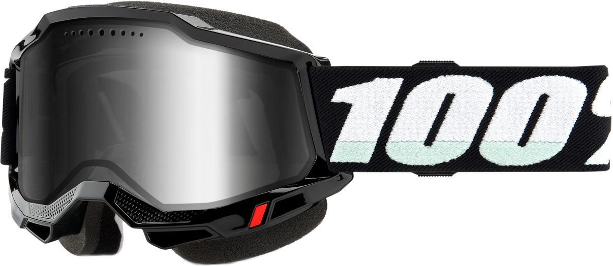 Accuri 2 Snowmobile Goggle Black W/ Silver Mirror Lens