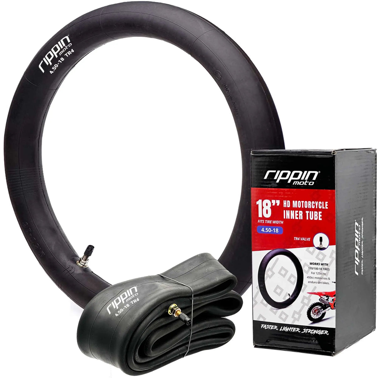 110/100-18 (4.5 x 18) Heavy Duty 18" Motorcycle Inner Tube - 3mm Thick Rippin Moto