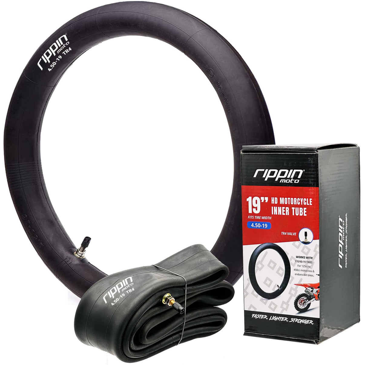 110/90-19 (4.50 x 19) Heavy Duty 19" Motorcycle Inner Tube 3mm Thick Rippin Moto