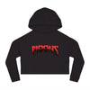 MOONSMC® Limited Edition Halloween Logo - Red Women’s Cropped Hooded Sweatshirt
