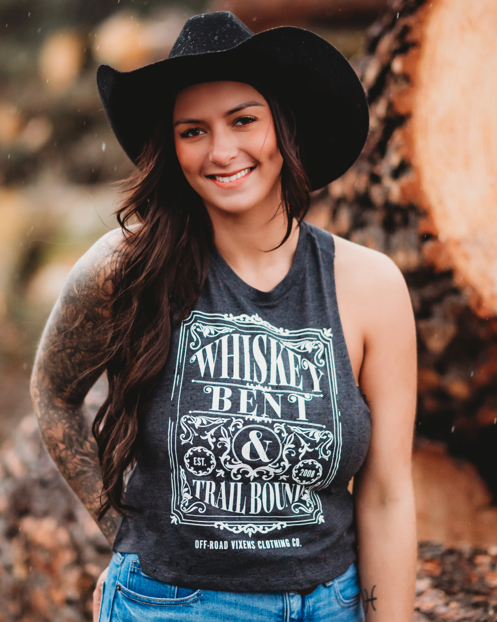 Whiskey Bent Cropped Tank OFF-ROAD VIXENS CLOTHING CO.