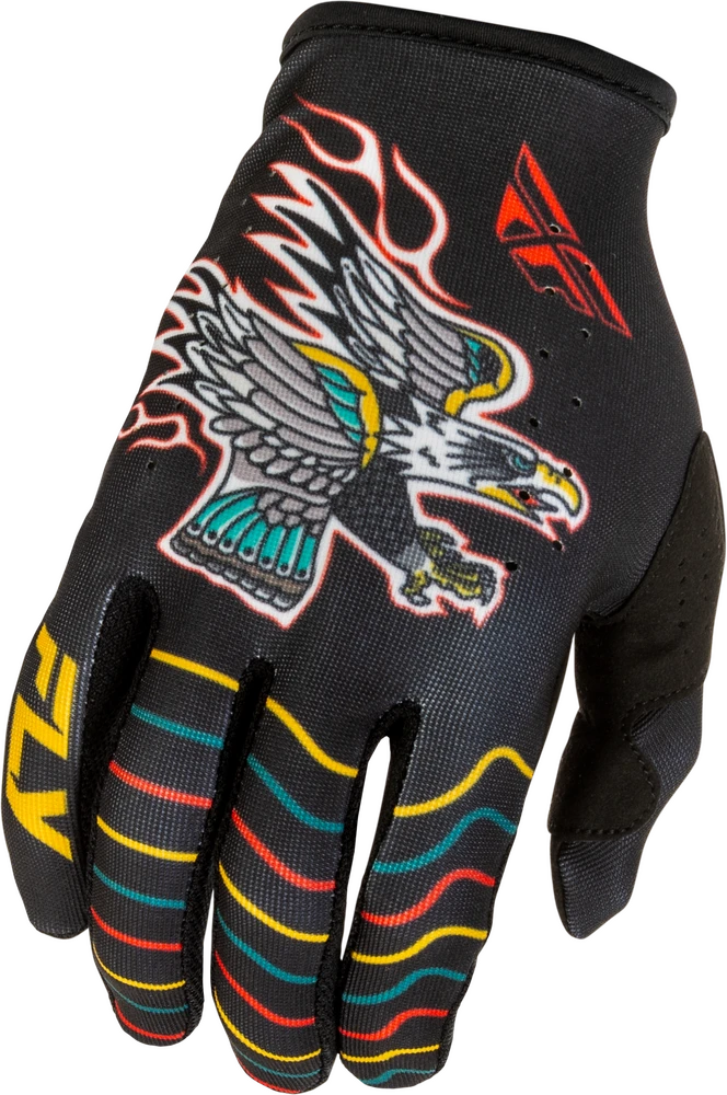 Fly Racing Lite Americana Gloves - Black/Red/Gold FLY RACING