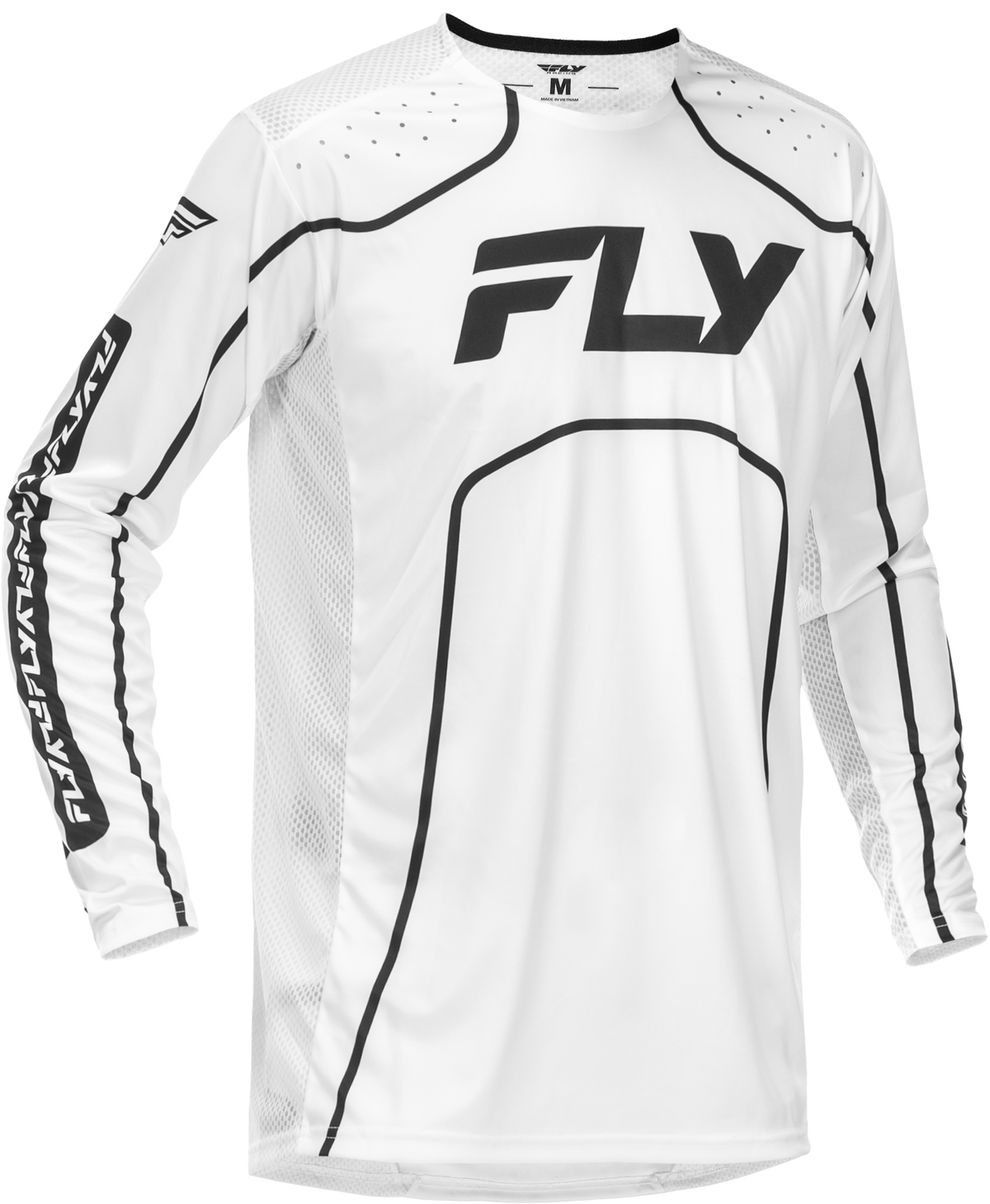 FLY Racing 2026 Youth Rayce BMX / MTB / eBike Jersey - White/Black