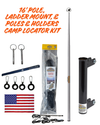 22' Telescoping Flagpole w/ Ladder Mount and Camp Locator Kit