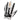 Astrapí (Lightning) Skeleton Leather Motorcycle Glove - White-Black Maroon Bell Outdoor®