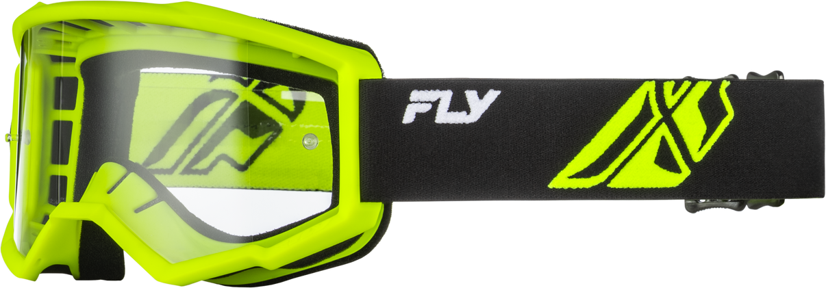 Youth Focus Goggle Hi Vis/Blk W/ Clear Lens