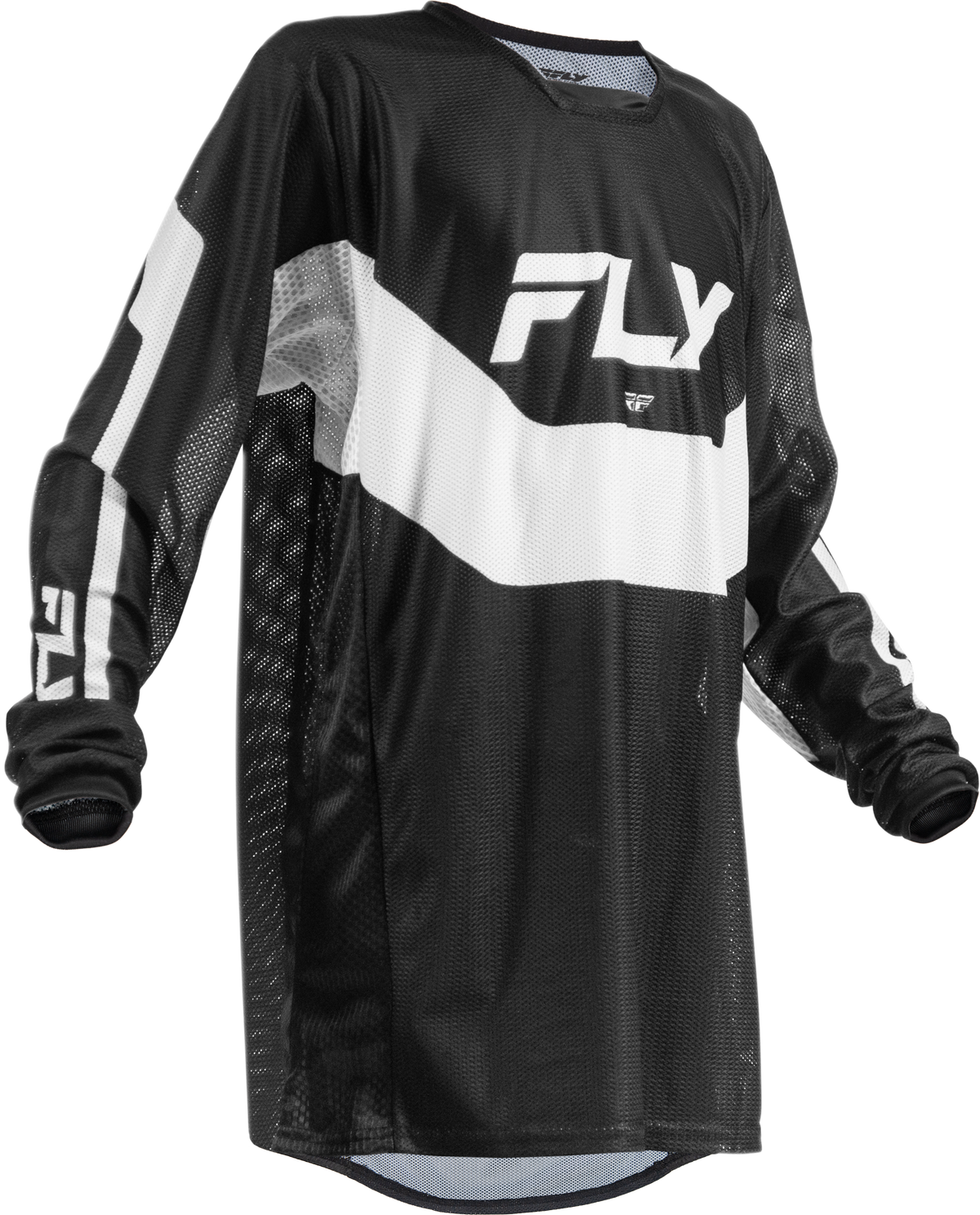 FLY Racing Youth Kinetic Mesh Jersey - Black/White