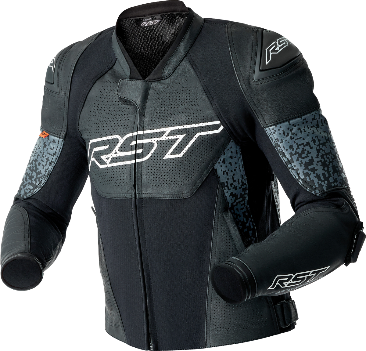 RST Pro Series Supersport K D3O Leather Jacket - Grey/Black