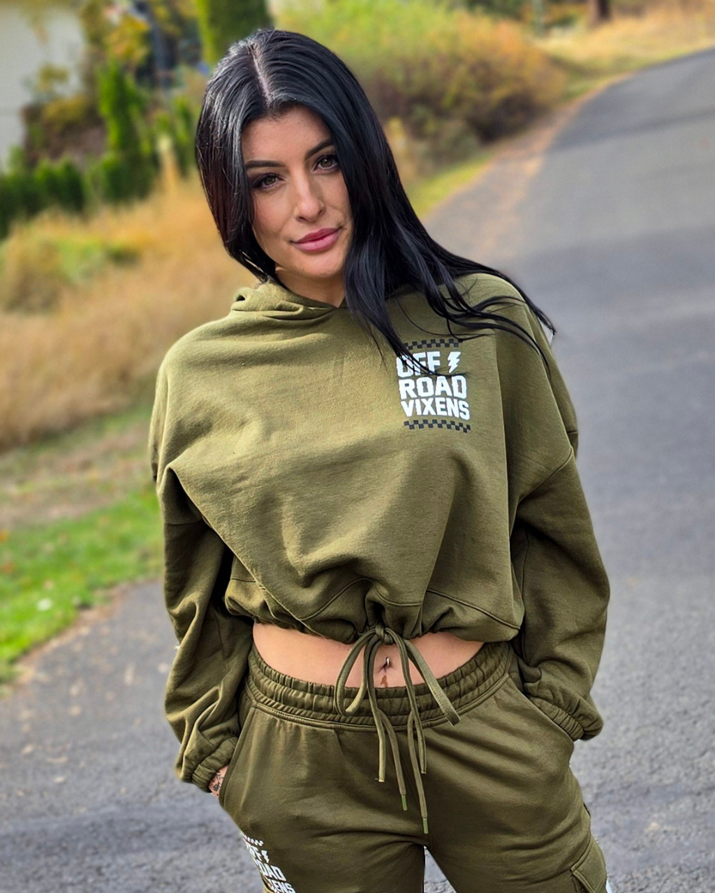 Obsessed Oversized Cropped Hoodie - Off-Road Vixens - LiveTheGnar