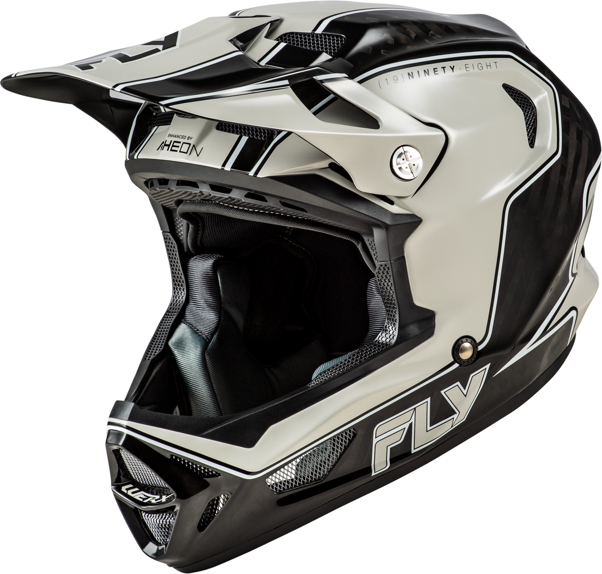 FLY Racing 2026 Werx-R Flow Carbon BMX / MTB / eBike Helmet - Black Carbon/Grey
