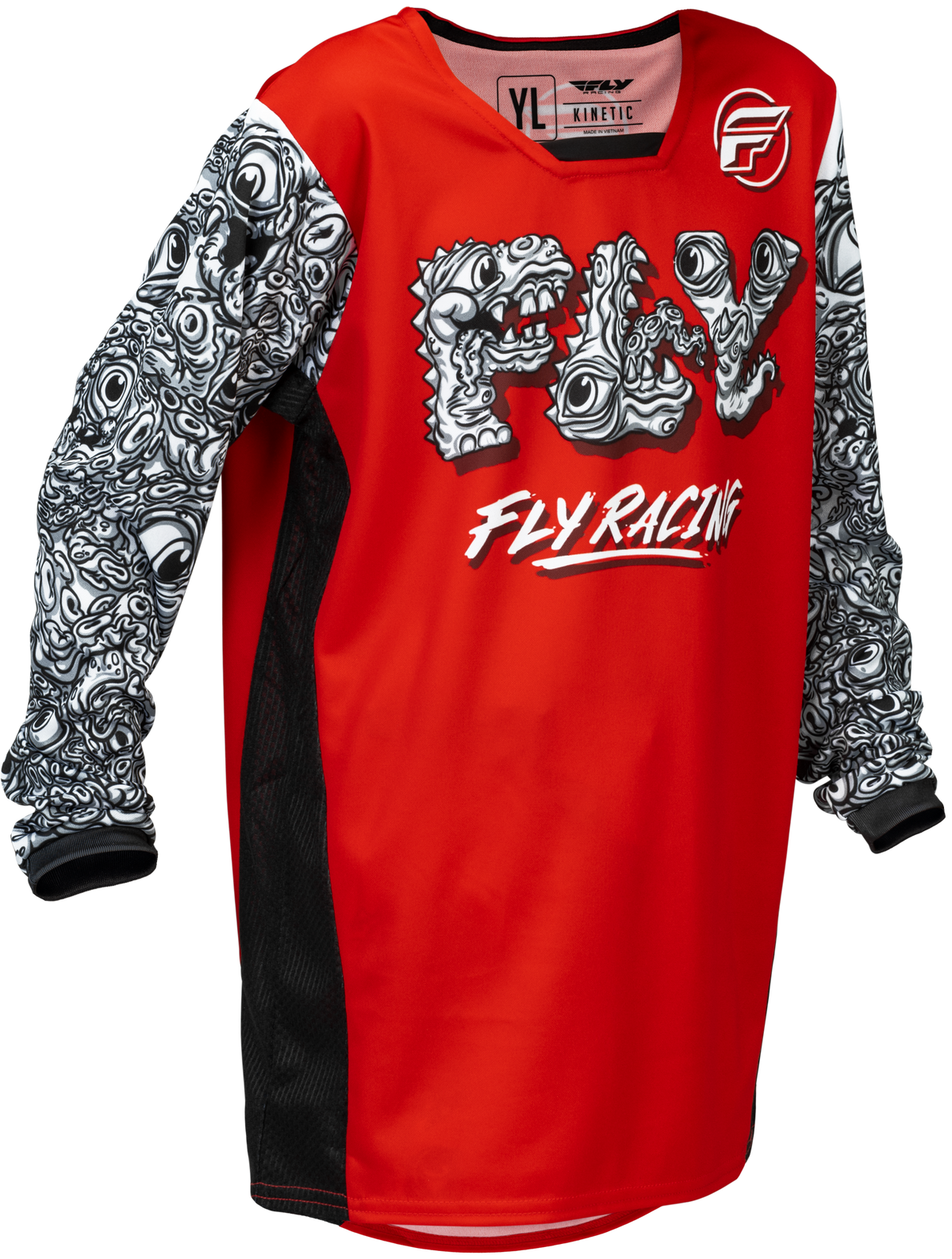 FLY Racing 2026 Youth Kinetic Mutant Jersey - Red/White/Black