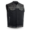 49/51 Vest Motorcycle Leather Canvas Vest - LiveTheGnar