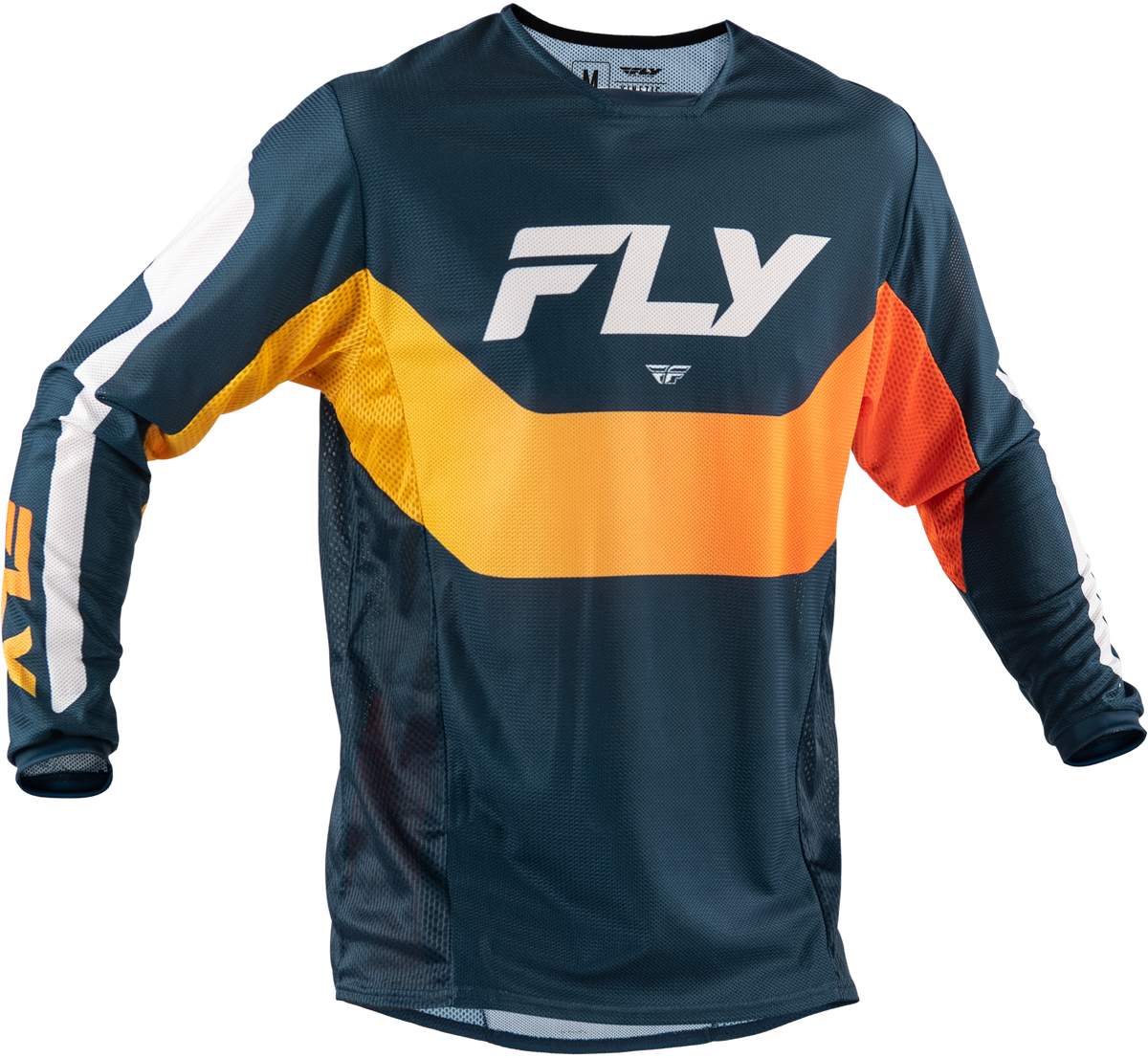 FLY Racing Kinetic Mesh Jersey - Navy/Orange
