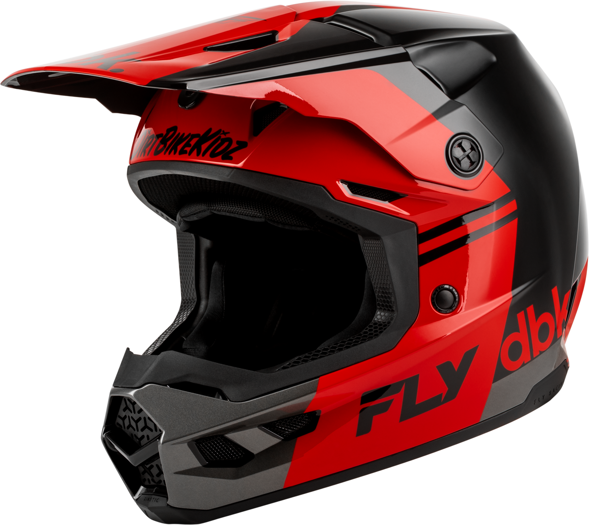 FLY Racing 2027 Kinetic DBK Helmet - Black/Red/Grey