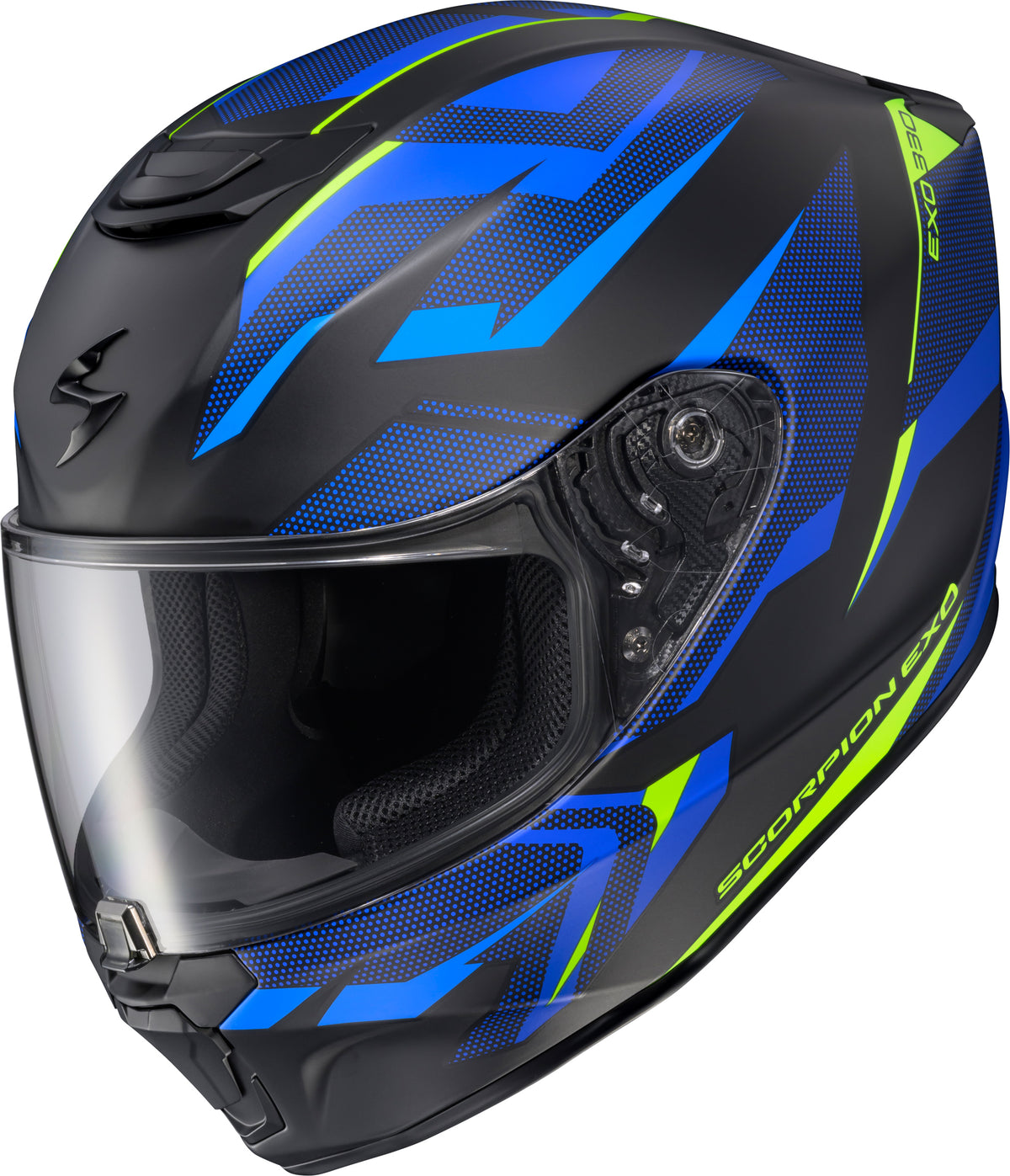 Scorpion EXO-R330 Full Face Helmet - Saga Black/Blue/Hi-Viz