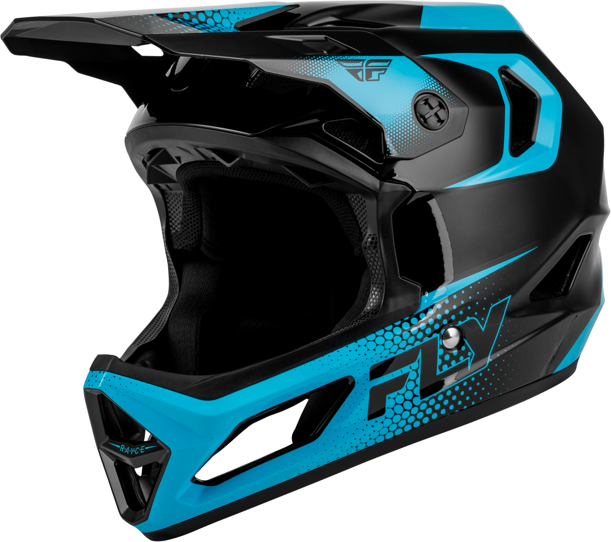 FLY Racing Youth Rayce Sonar BMX / MTB / eBike Helmet - Black/Electric Blue