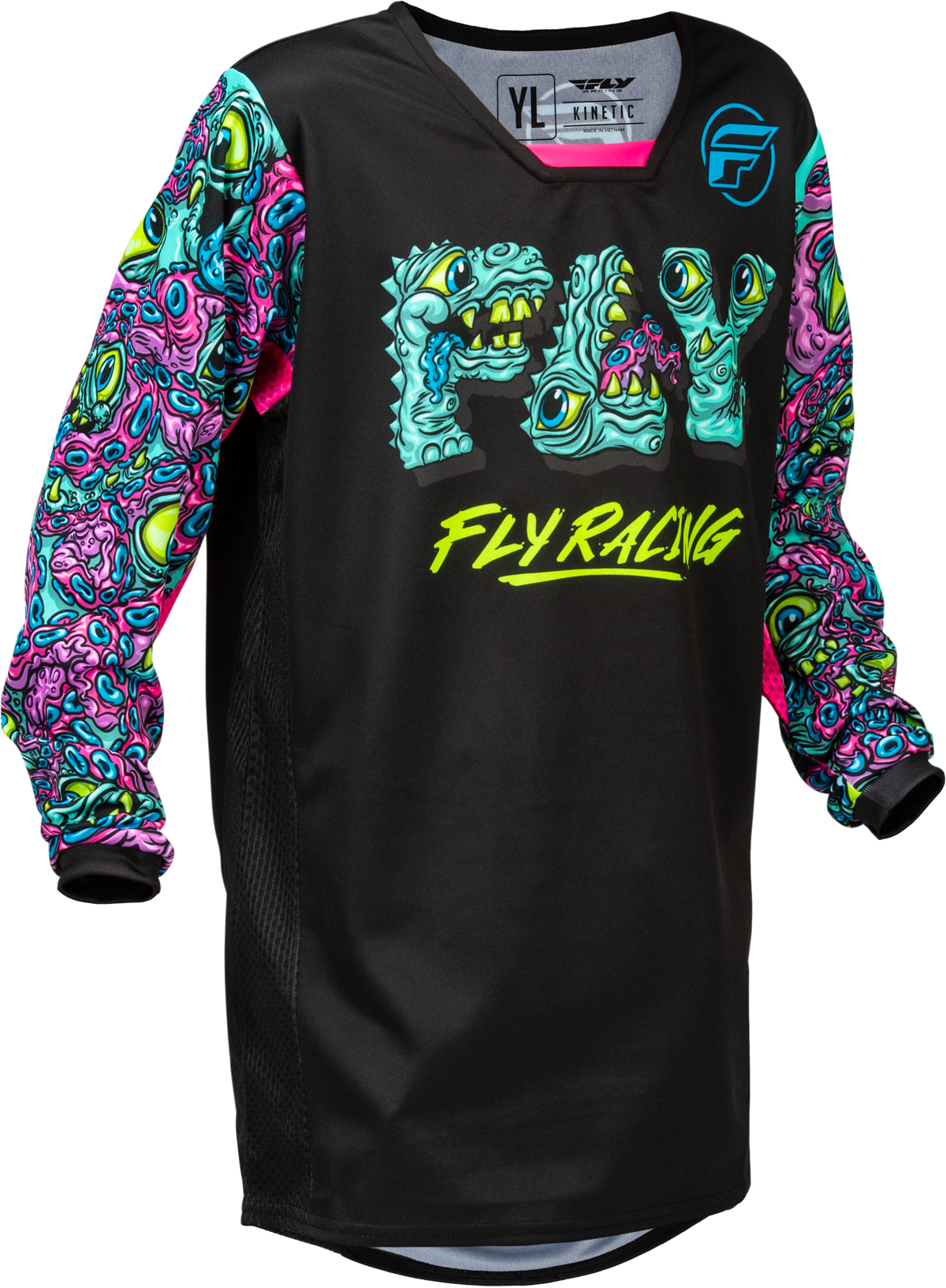 FLY Racing 2026 Youth Kinetic Mutant Jersey - Black/Multi Color