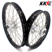 KKE 21 & 18 Enduro Rims for KTM EXC EXC-F EXC-W 125-530CC 2003-2024 Silver&Black KKE Racing