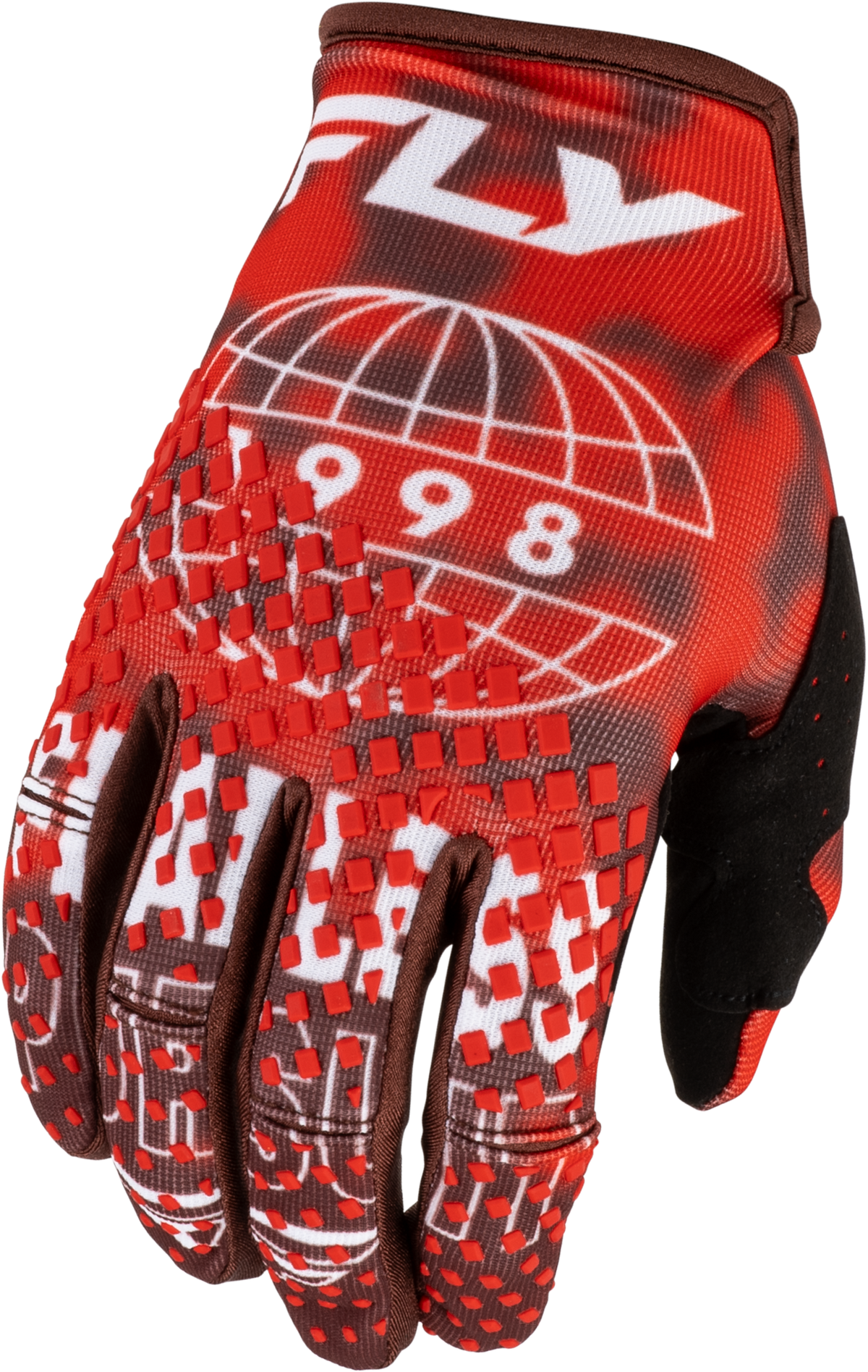 FLY Racing 2027 Youth Kinetic Blur Gloves - Red/Maroon