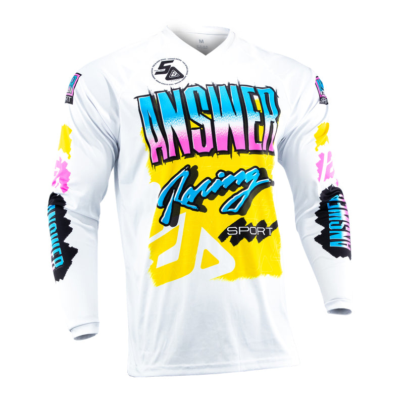 Answer 2026 LE Syncron Artifacts Youth Jersey - Neon Yellow/White/Blue