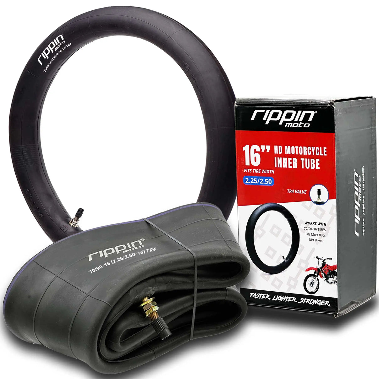 70/90-16 (2.25/2.5-16) Heavy Duty 16" Inner Tube 3mm Thick Rippin Moto