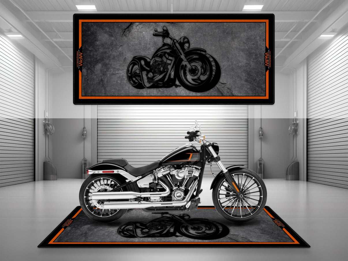 Motorcycle Mat Design for Chopper Motorcycle  - MM7208 MPM Motorcycle Mat